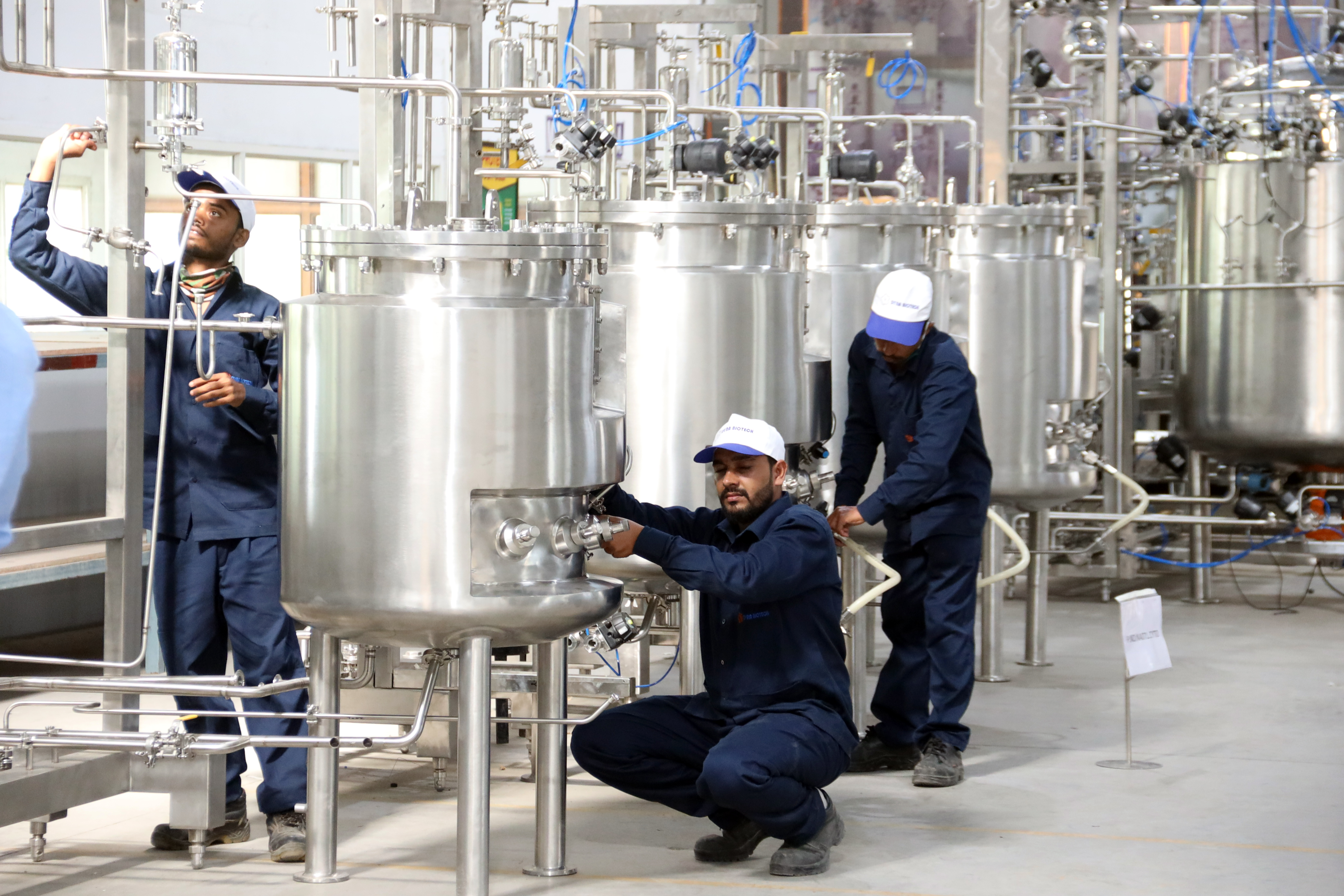 Dyna Biotech team on shop floor